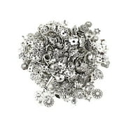 Dalidasy 240pcs Tibetan Silver Flower Bead Caps for Jewelry Making Vintage Flower Spacer Beads Spacer End Caps
